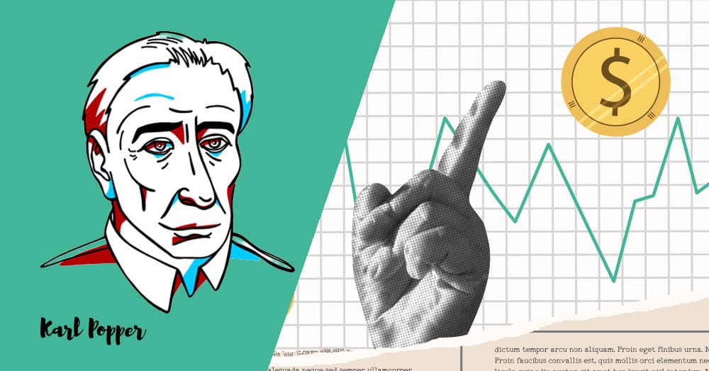 Karl Popper en beleggen (Shutterstock)